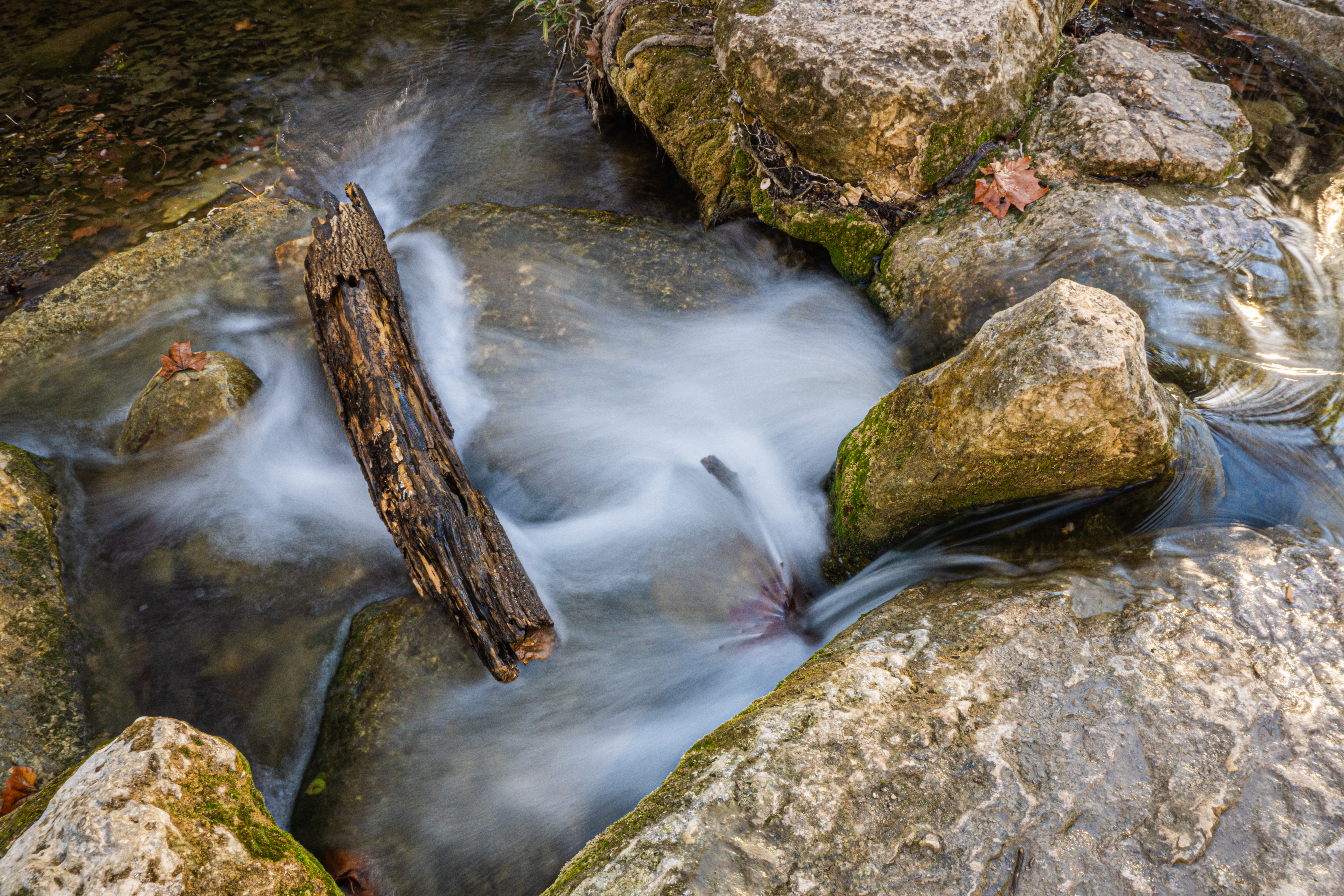 Waterfall long exposure photo taken in Austin, Texas.